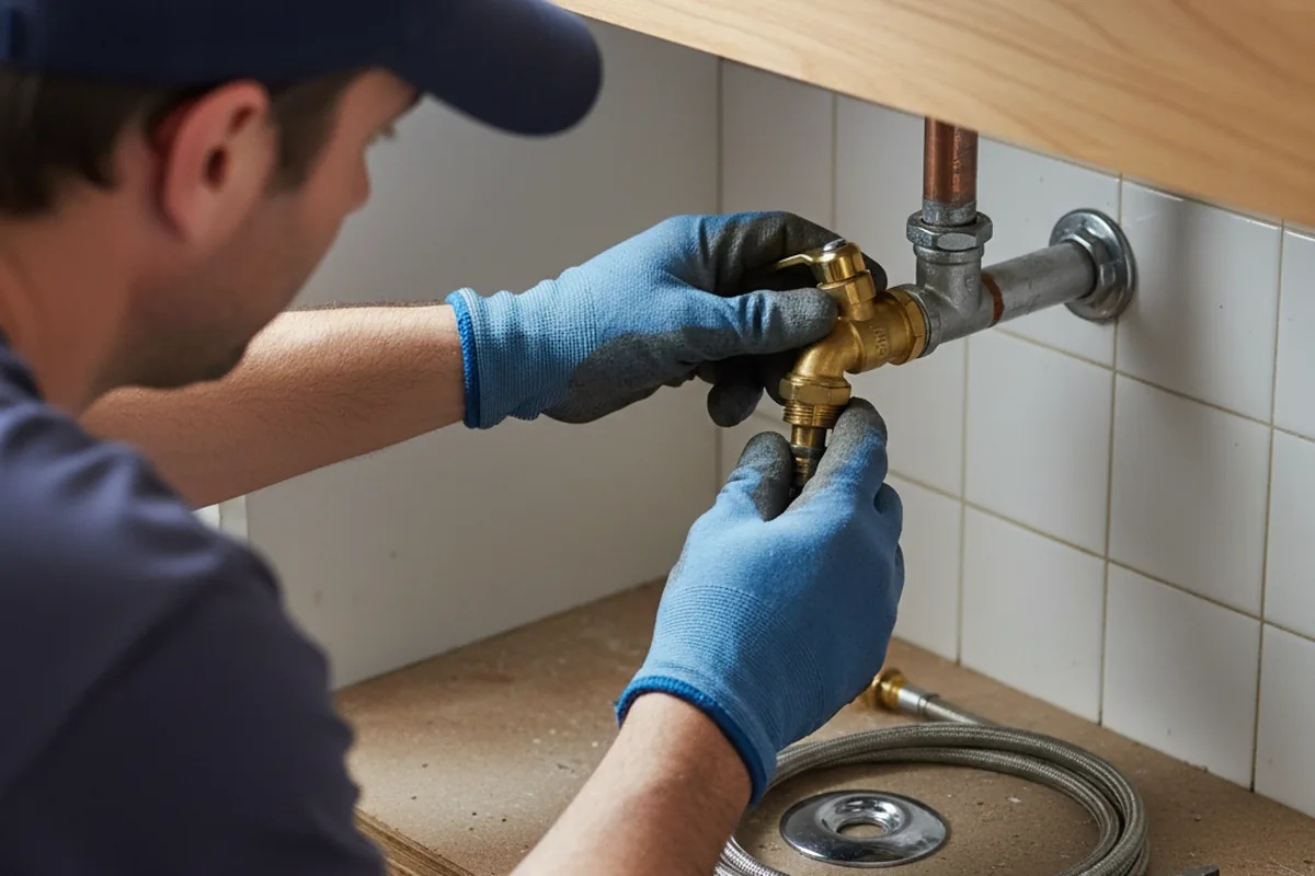 Shutoff valve and fitting work during Repiping in Whitakers